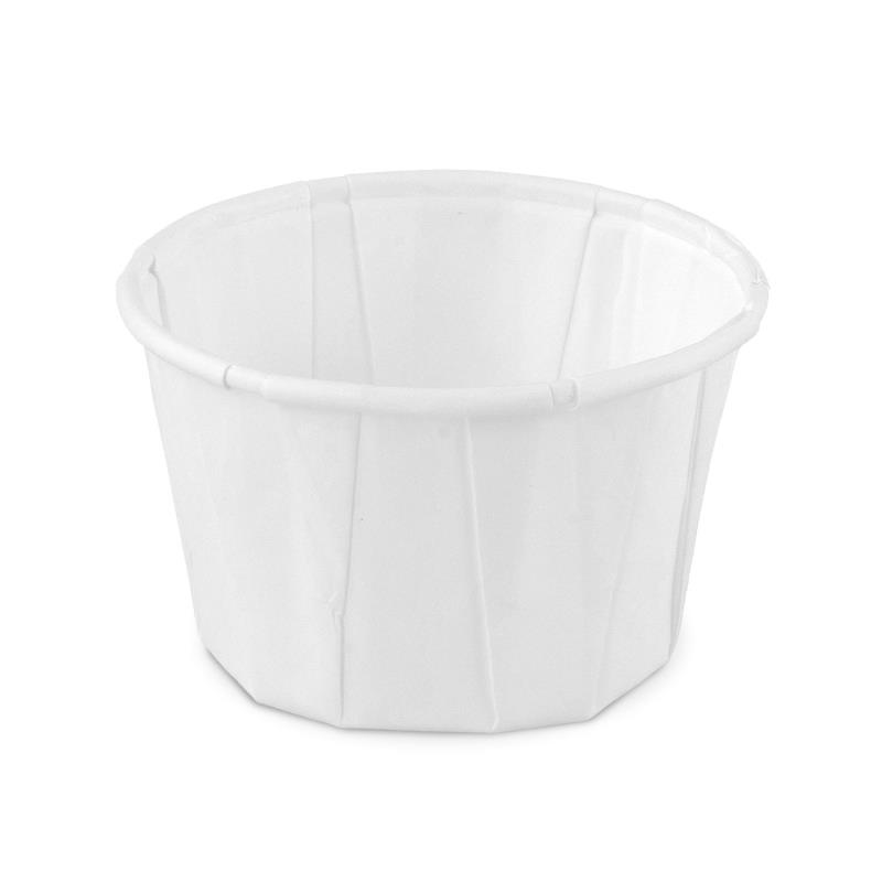 Soufflé Becher 60ml Weiß Papier