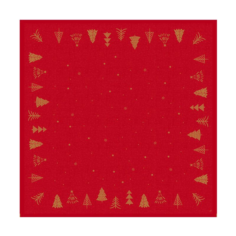 Bio Dunicel Mitteldecke 84x84cm Shimmer Trees Weihnachtliche Dunicel Mitteldecke Shimmer Trees für Gastronomie