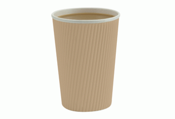 Kaffeebecher 0,3ltr braun geriffelt Kaffeebecher