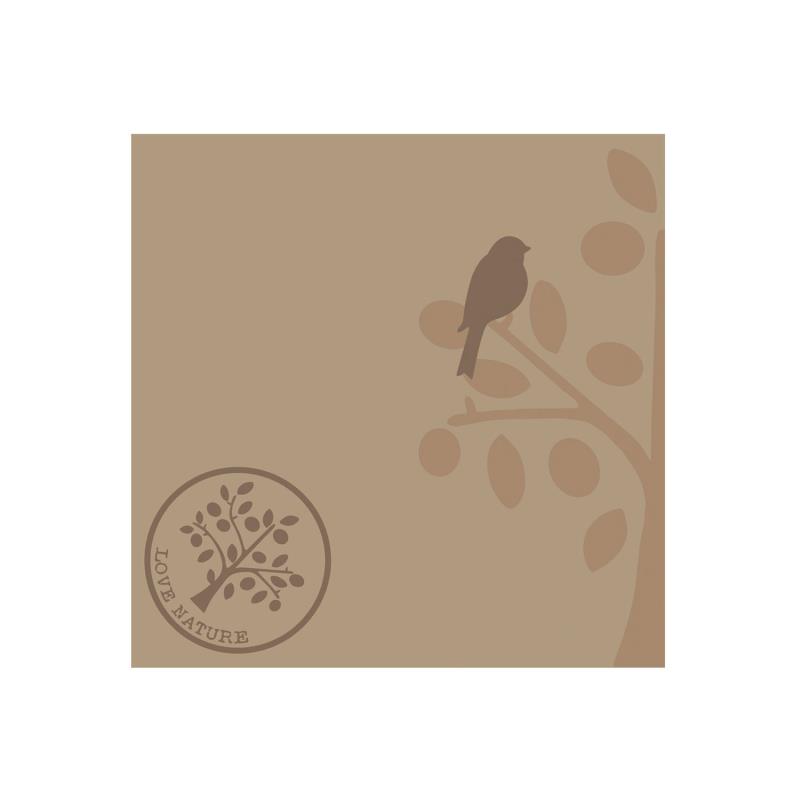 Airlaid Serviette Love Nature Beige Grey 40x40cm