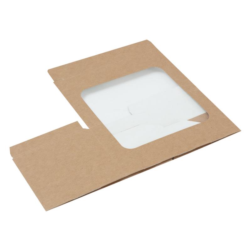 Sandwichbox, braun Kraft mit Fenster PLA