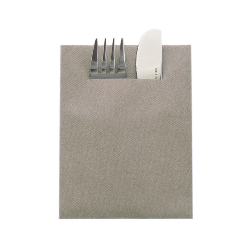 Pocket Napkin Beige Grey 40x40cm