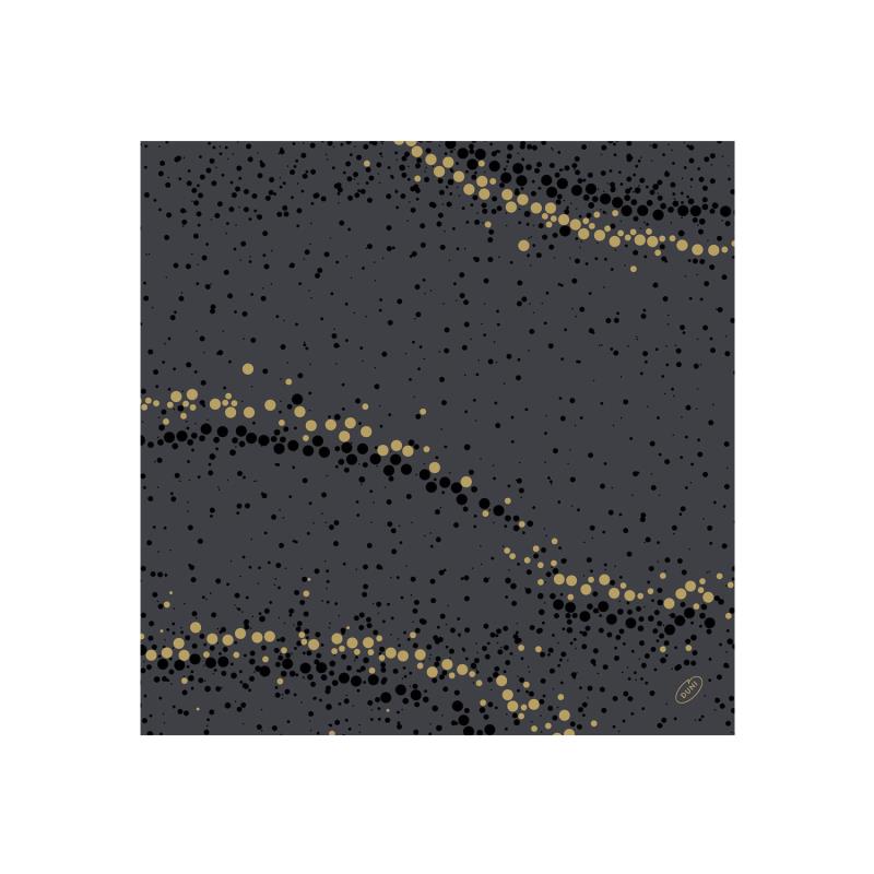 Serviette Golden Stardust Black 40x40cm