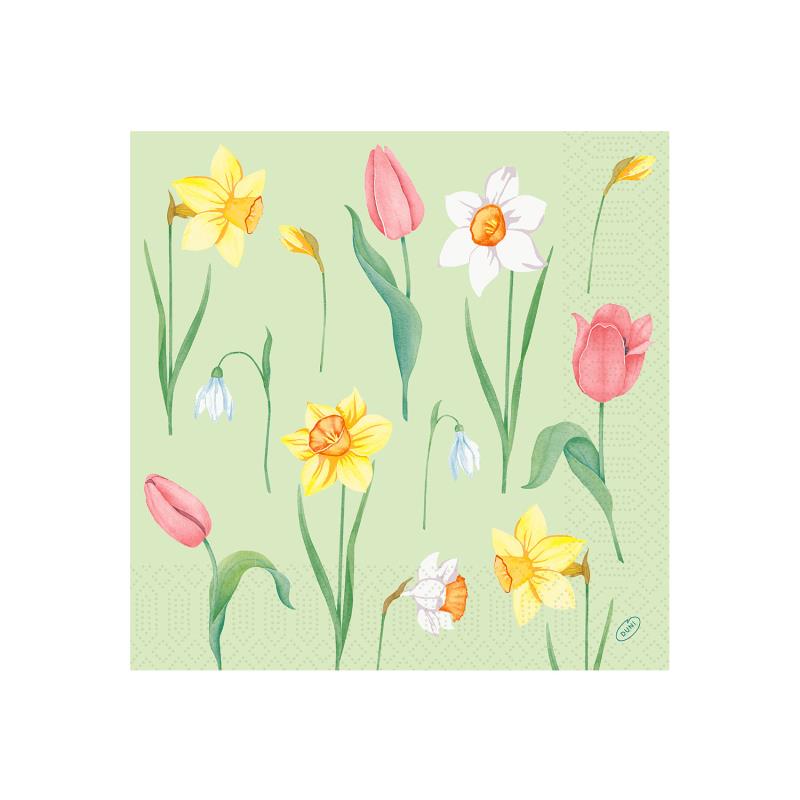 Zelltuch Serviette Spring Melody 40x40cm