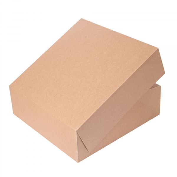 Tortenkarton braun 32x32x10cm Kuchenverpackung aus Kraftpapier