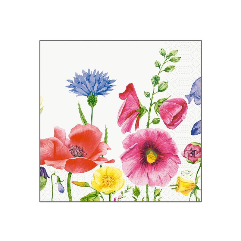 Zelltuch Serviette Flowy Meadow 33x33 cm