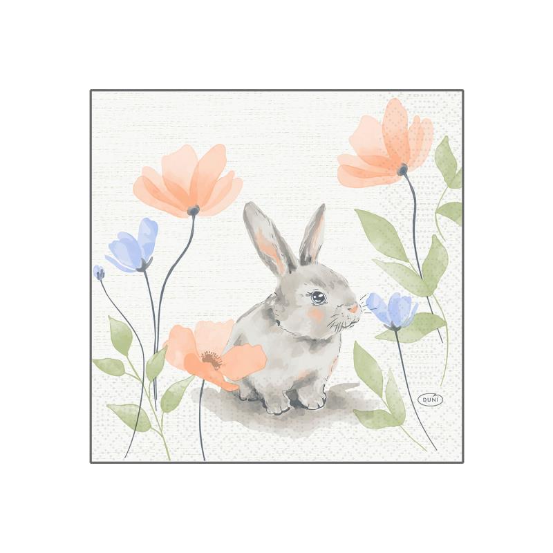 Zelltuch Serviette Bunny Bloom 33x33cm