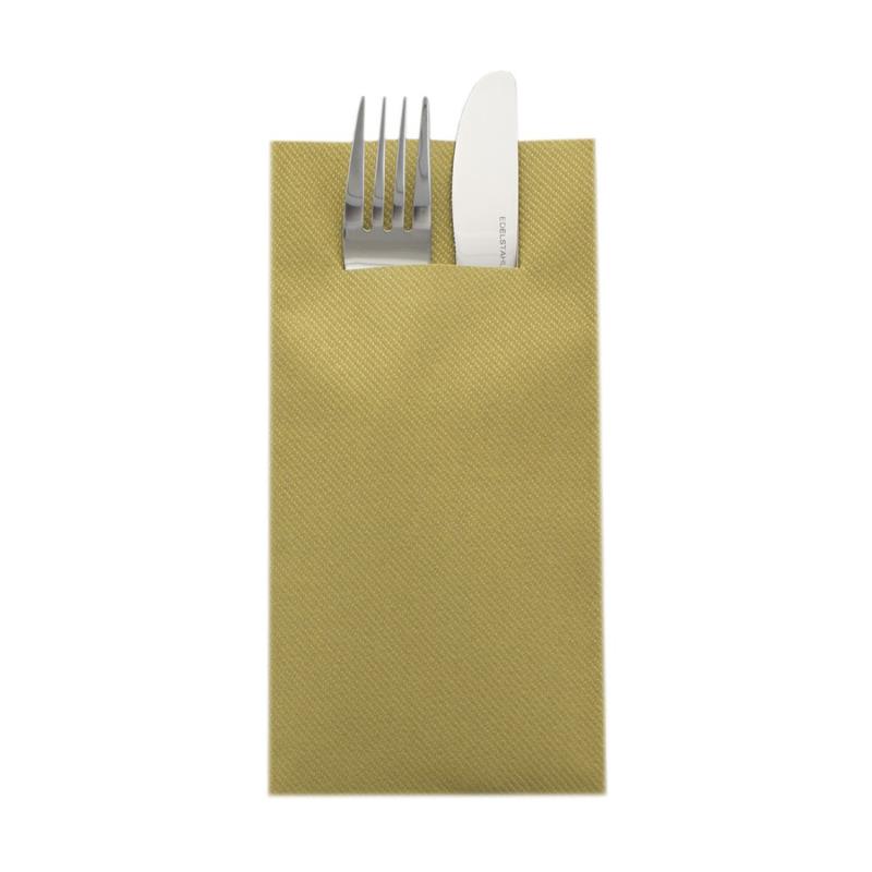 Pocket Napkins Gold 40x40cm mit Schlitz