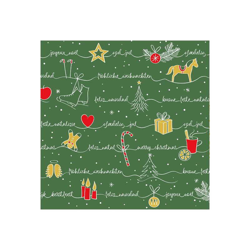Airlaid Serviette Ravin Grün 40x40cm Weihnachtliche Servietten für Catering und Hotellerie