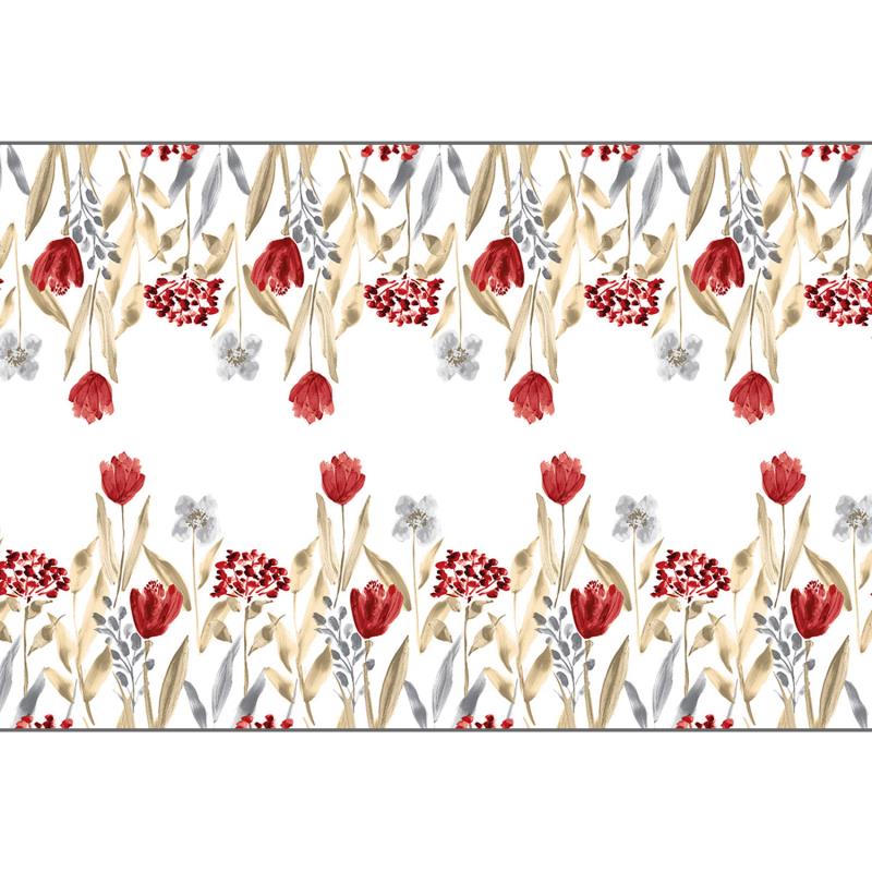 Airlaid Tischläufer Selma Herbst 0,40x24m Blumenmotiv Naturfarben