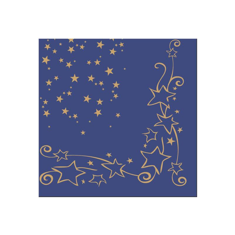 Serviette Glitter Blau 40x40cm