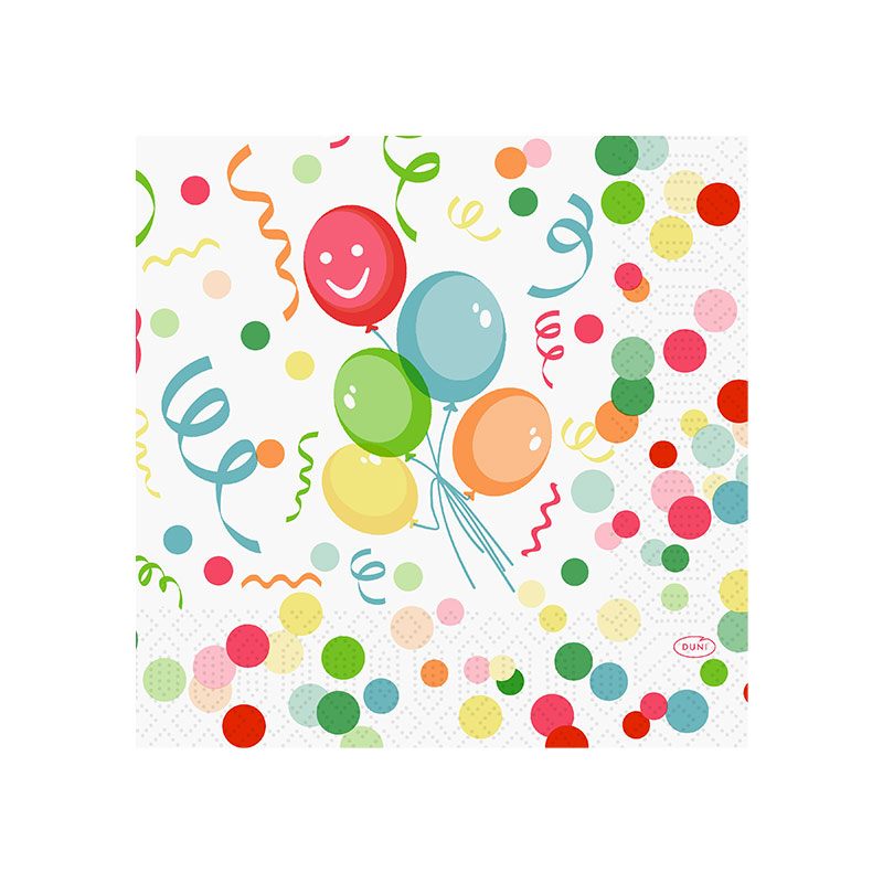 Zelltuch Serviette Happy Bubbles Balloon 33x33cm