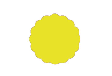 Tassendeckchen Tissuewatte 75 mm, 9-lagig Gelb