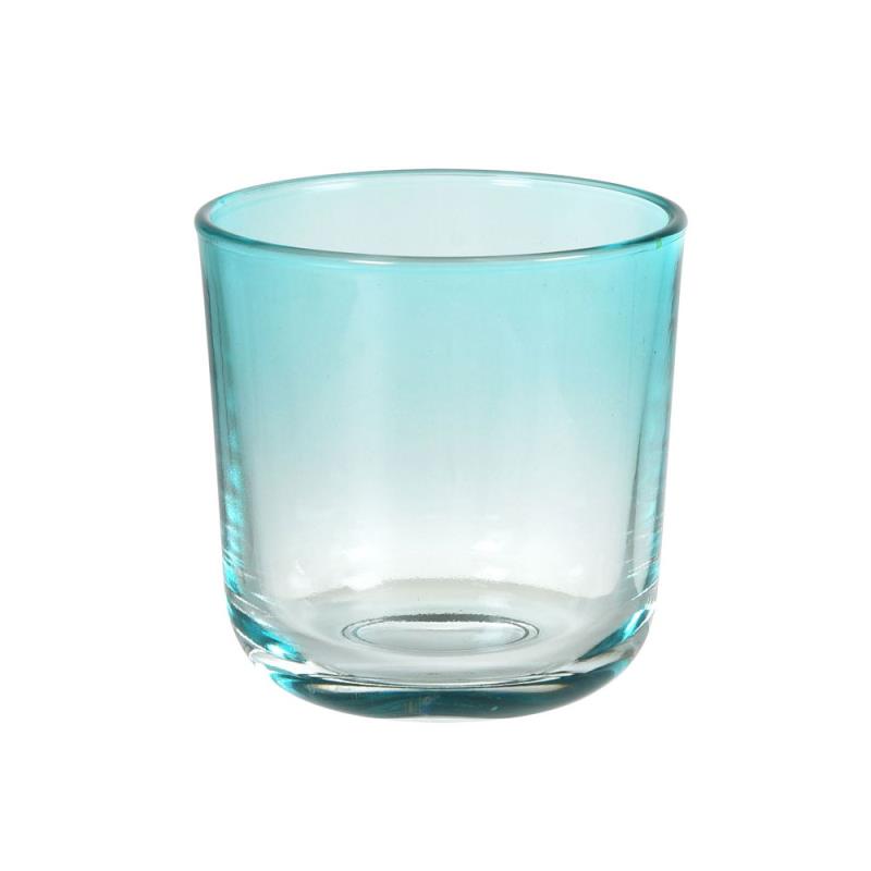 Kerzenglas Ouri Mint Blue 78,5x78cm aus Glas