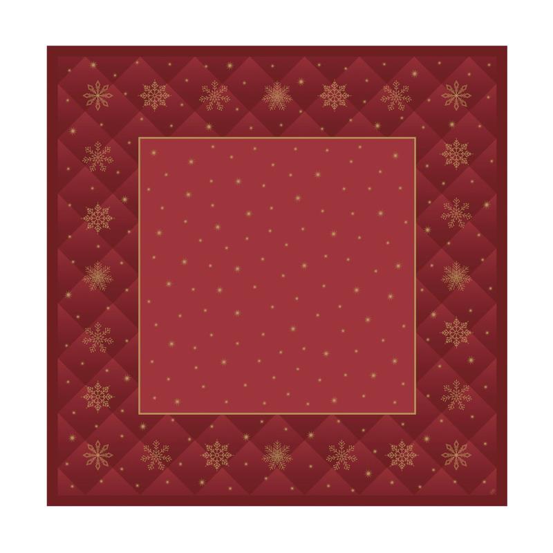 Mitteldecke Rhombus Bordeaux 84x84cm Weihnachtsmotiv Einwegdecke