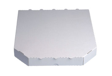 Pizzakarton 22x22x3 weiss Pizzakarton