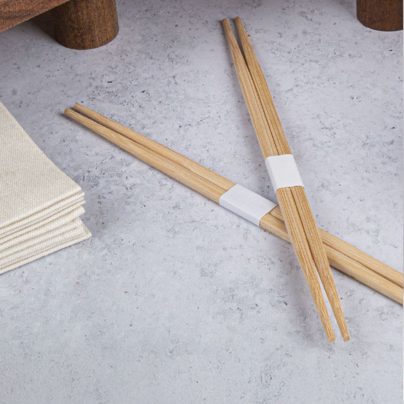 Bambus-Essstäbchen 24 cm, Einweg, Gastro/Take-away