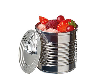 Mini Dose 60ml silber Fingerfood-und Catering- Artikel