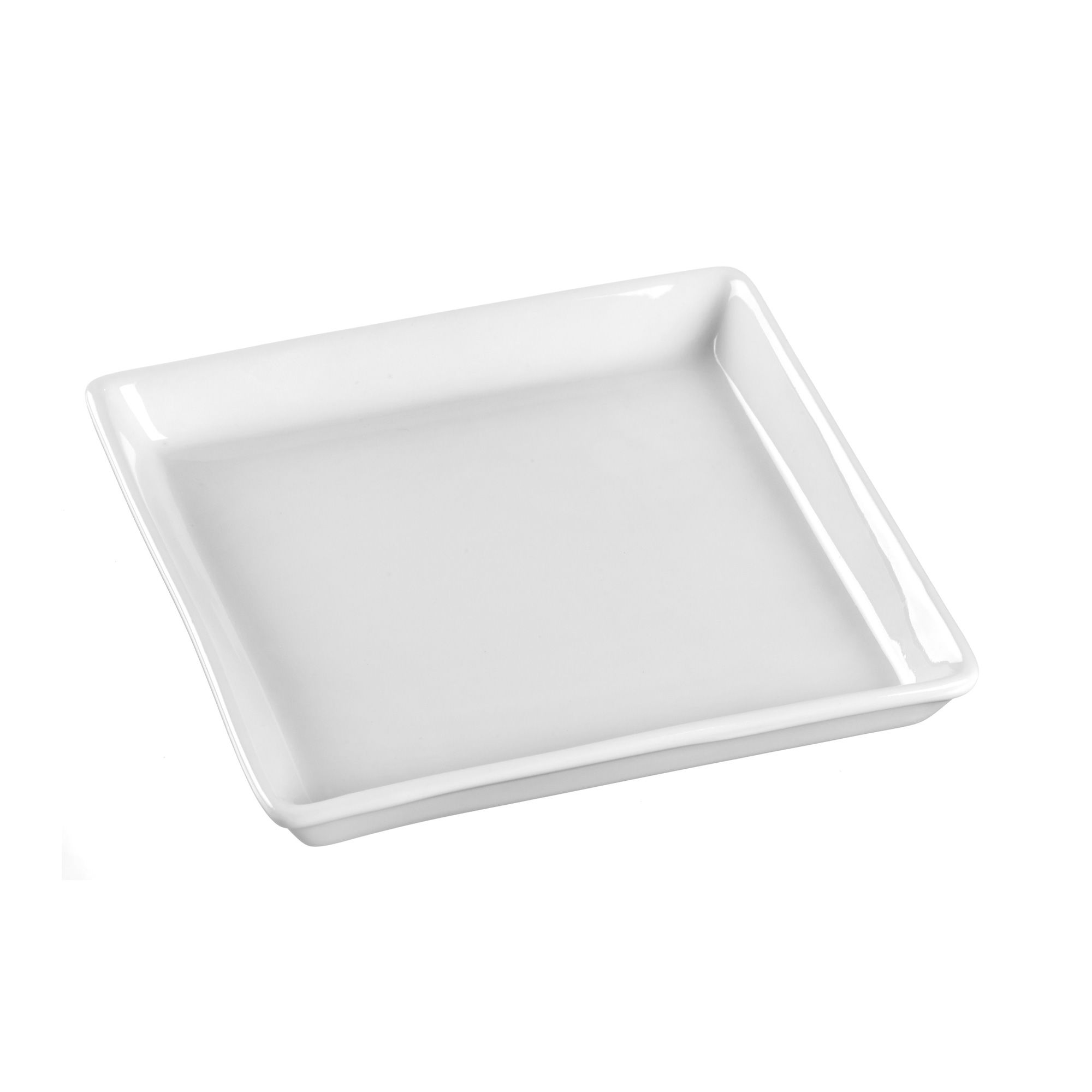Assiette Teller Keramik weiß 130x130mm