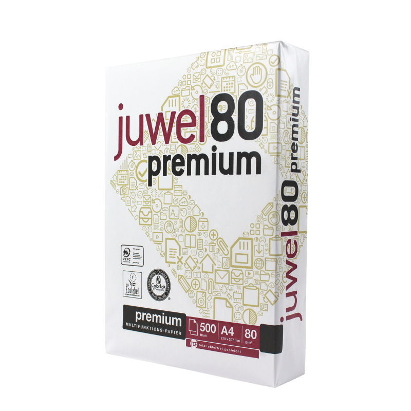 Kopierpapier Juwel Premium, A4, 80g/qm, VE 2500 Bl.