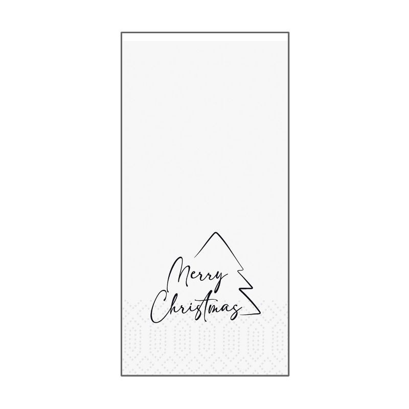 Serviette Merry Xmas 33x33cm, 2-lagig, 1/8 F, Zelltuch