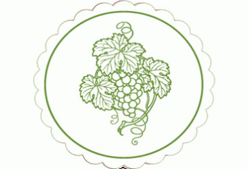 Weinglasuntersetzer PE Traube grün