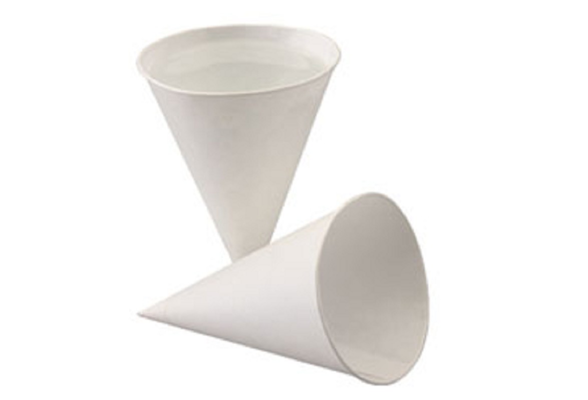 cones 125ml, Trink Cones kegelförmig, weiß Pappe