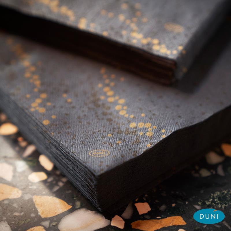 Serviette Golden Stardust Black 40x40cm