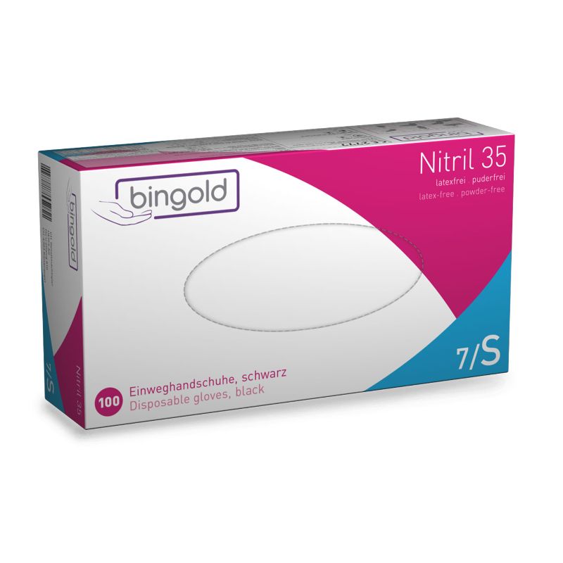 Professionelle Nitril-Handschuhe in Schwarz, puderfrei, für hygienische Anwendungen