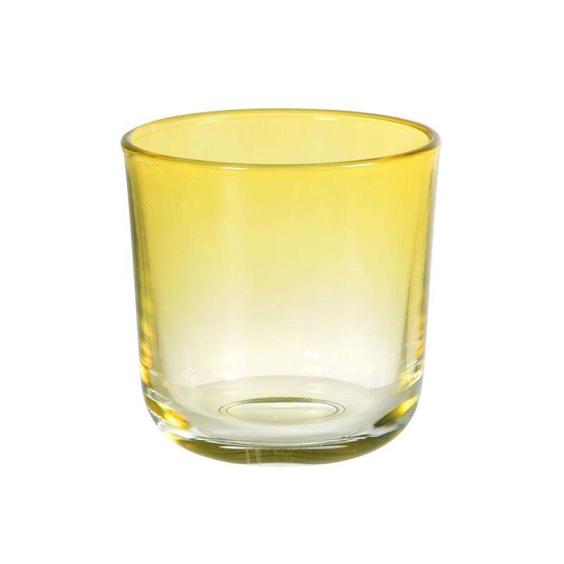 Kerzenglas Ouri Gelb 78,5x78cm aus Glas