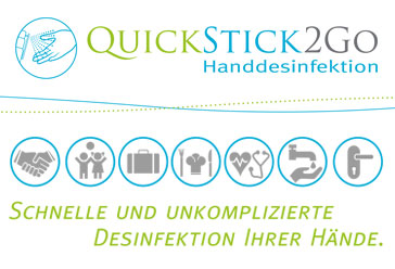 QuickStick2Go Handdesinfektion , mit Druck