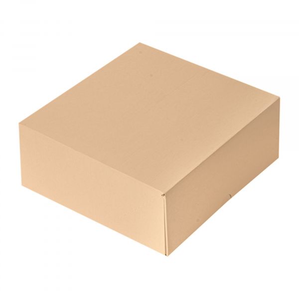 Tortenkarton braun 18x18x7,5cm Kuchenverpackung aus Kraftpapier