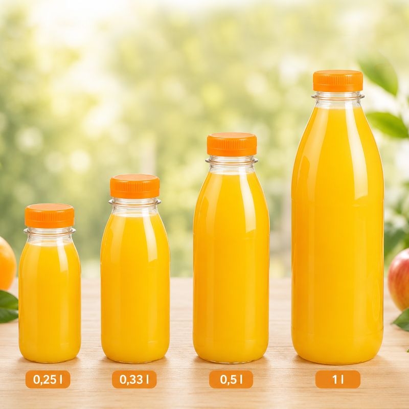 PET Flasche mit 500ml Fassungsvermögen und orangenem Deckel