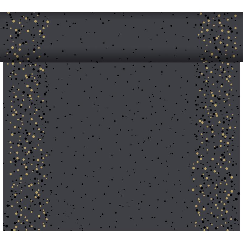 Tischläufer Golden Stardust Black 40cmx24m
