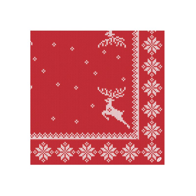 Dunisoft Servietten Knitted Traditions 40x40cm rot