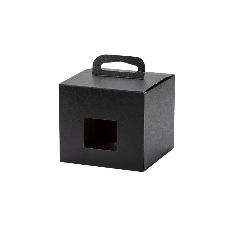 Bento Lunchbox Kraft Lunchboxen in schwarz 175x175x155mm