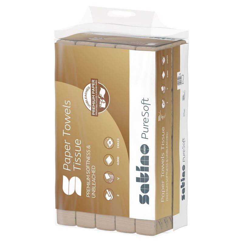 Handtücher PureSoft eco 24x23cm 2lg V-Falz umweltfreundliche papiertücher für gewerbliche hygienestandards