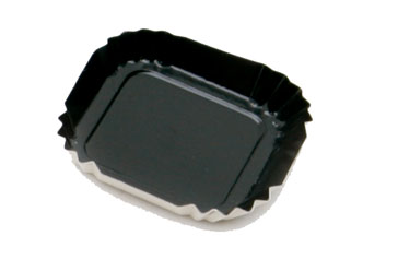 Mini Pappteller 55x55mm schwarz