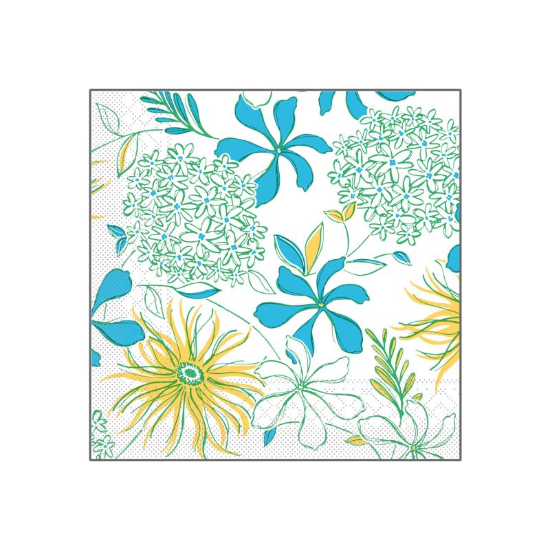 Zelltuch Serviette Hilde Aqua 33x33cm