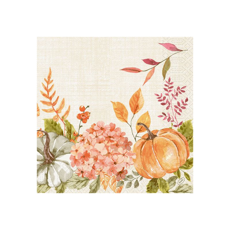 Zelltuch Serviette Spicy Pumpkin 40x40cm Herbst Servietten Einweg