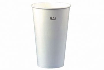 Pappbecher 500ml in weiß für Kaltgetränke