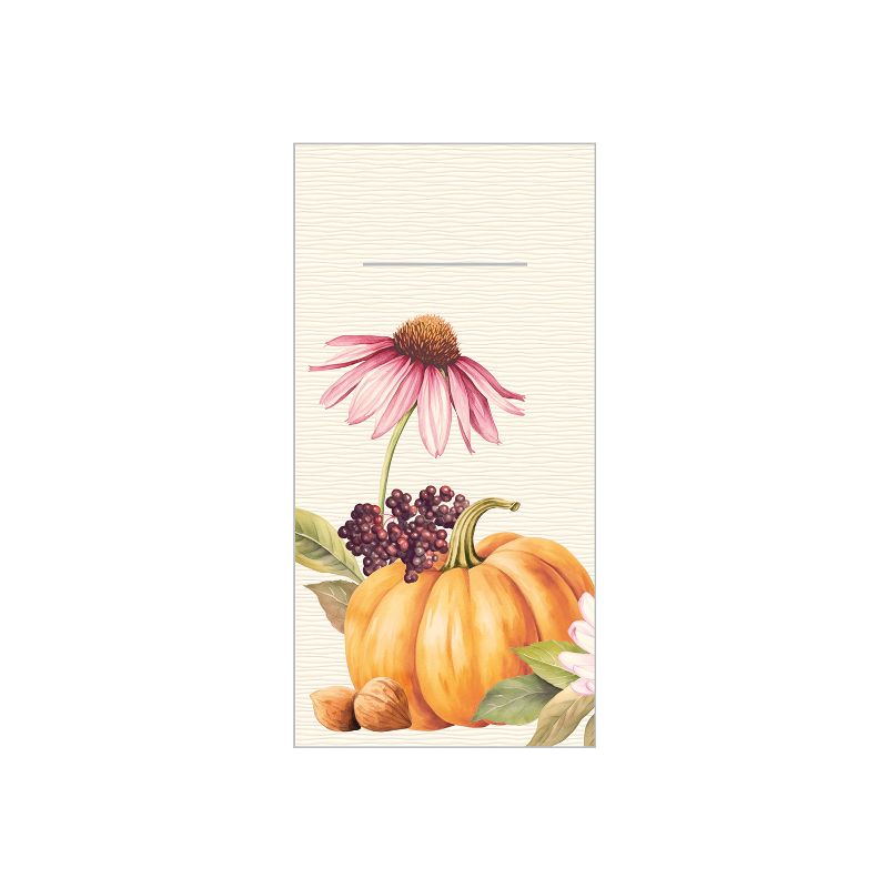 hherbstliche Soft Pocket Napkin mit Schlitz mit Blumen, Pilzen, Kürbis