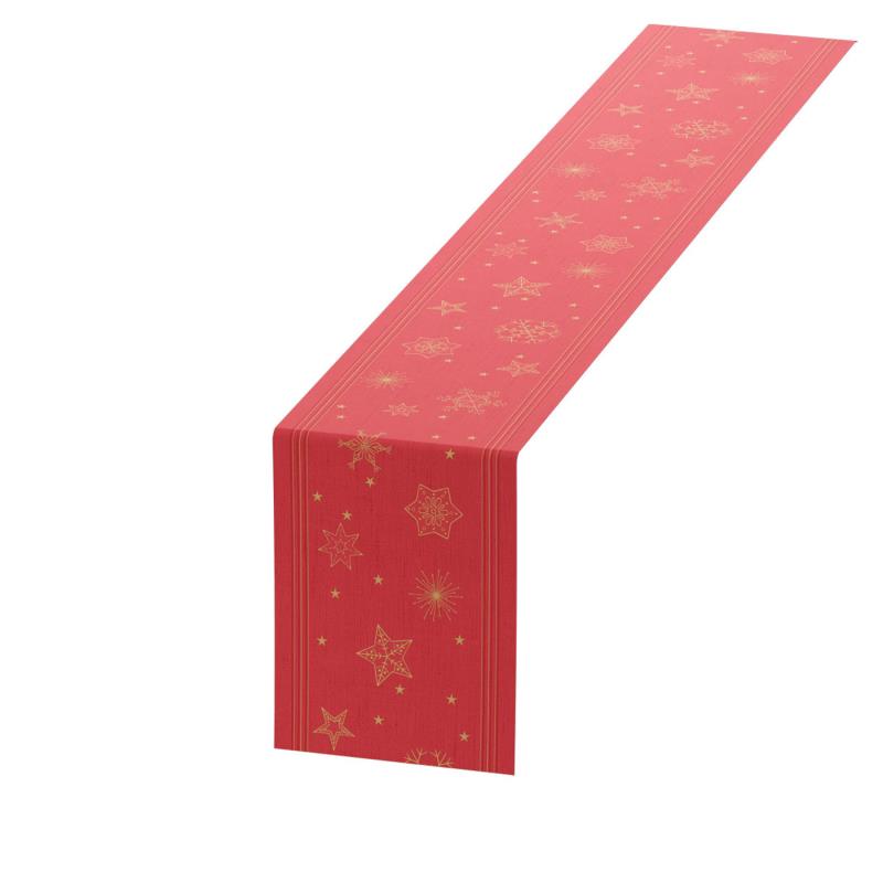 Tischläufer Star Shine Red 0,15 x20m