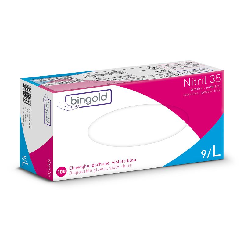 Professionelle Nitril-Handschuhe in Violettblau, puderfrei, für hygienische Anwendungen