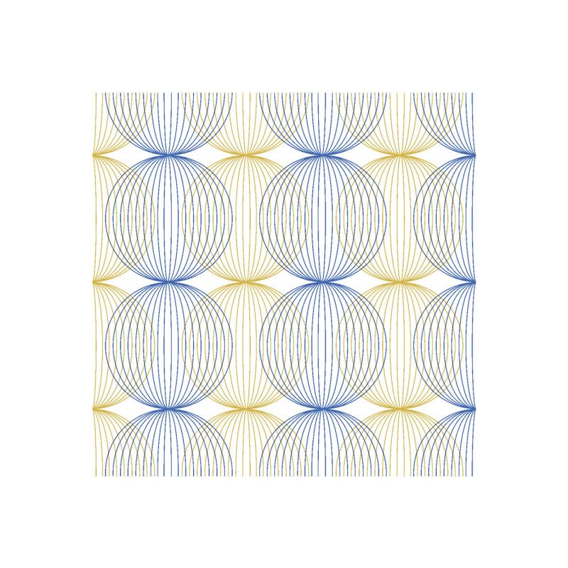 Airlaid Serviette Ludo Blau-Gold 40x40cm
