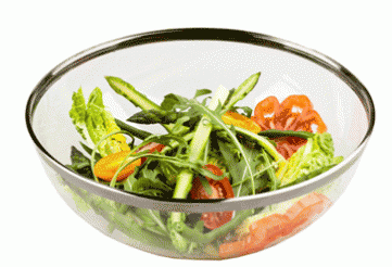 Salatschüssel Silberrand Fingerfood-und Catering- Artikel