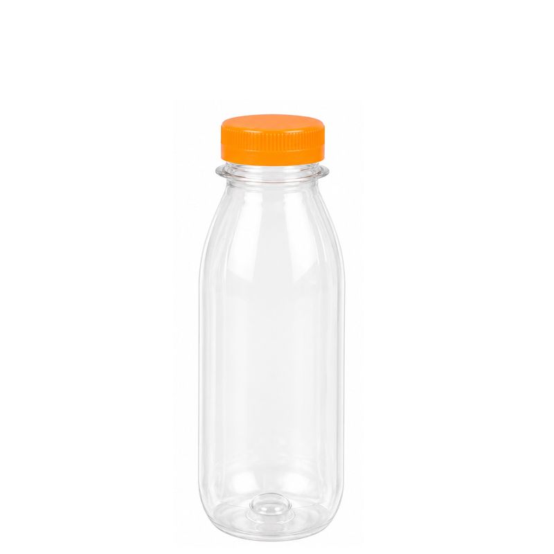 PET Flasche mit 500ml Fassungsvermögen und orangenem Deckel