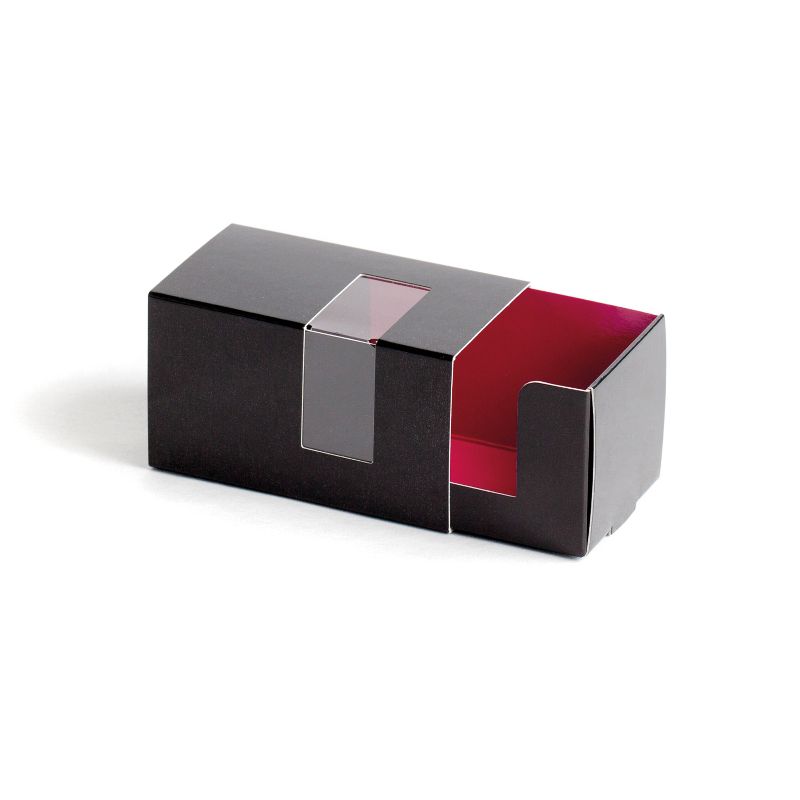 Macaron Box 3-er schwarz/pink