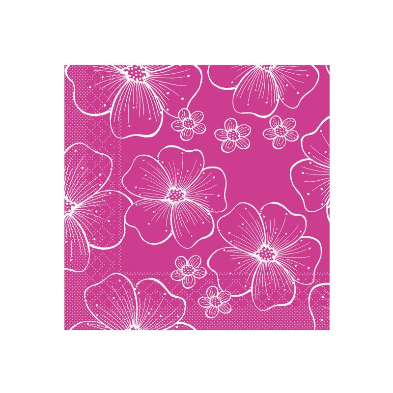 Zelltuch Serviette Nicole Pink 33x33cm