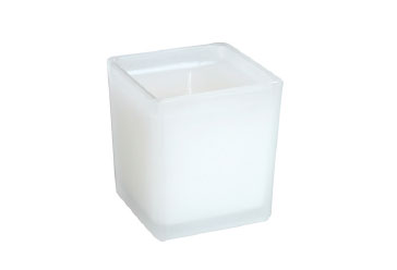 Florence, Weiß Kerzenglas, 94 x 85mm